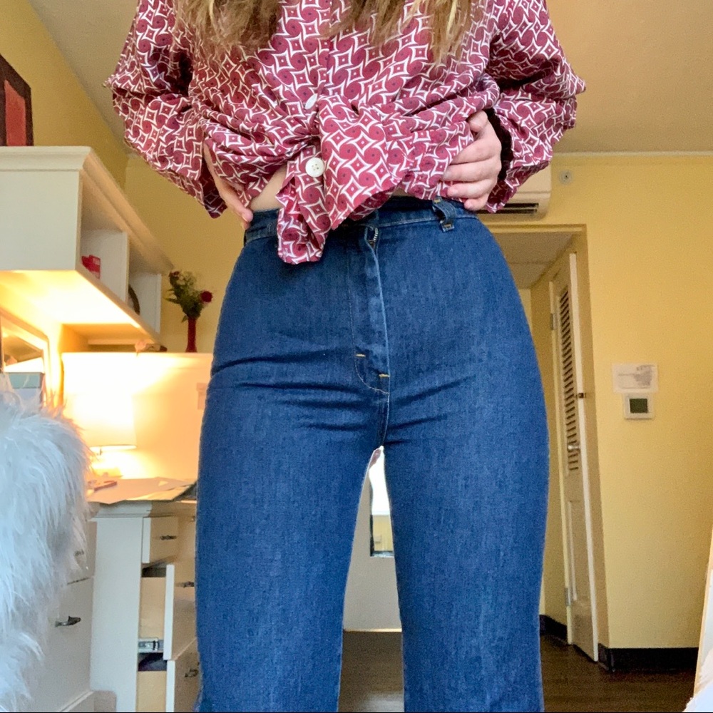 VTG 70’s Western High Waisted Dark Wash Jeans
